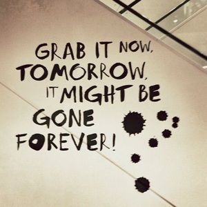 Grab it now🤩 it might be gone tomorrow 😩